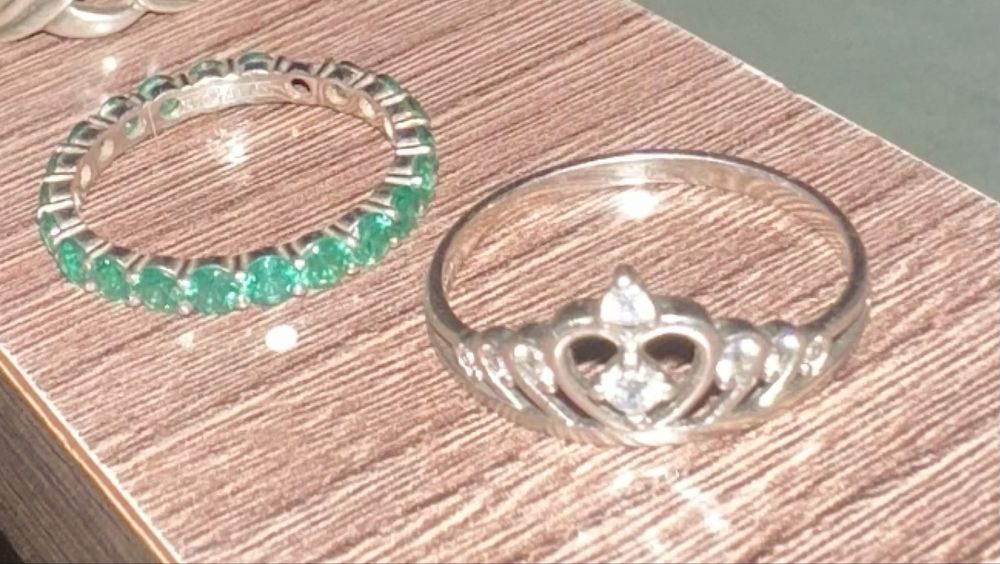 Кольца серебро и подвестка