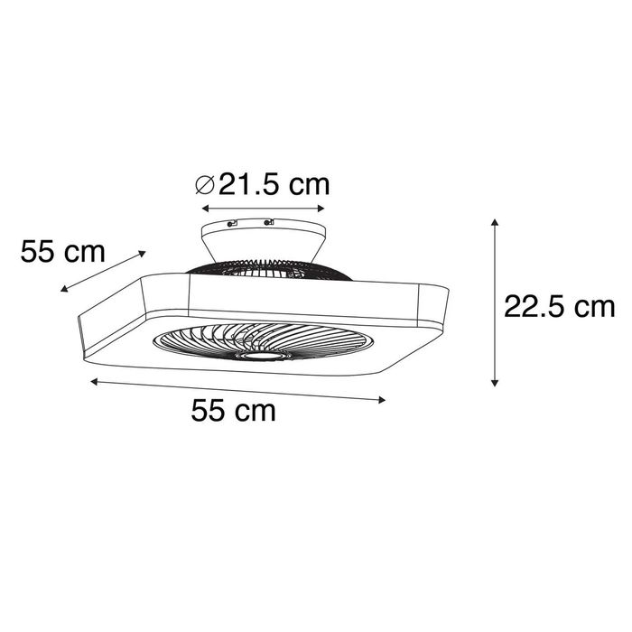 Ventilator de tavan cu lumină de 40W și telecomandă,nou