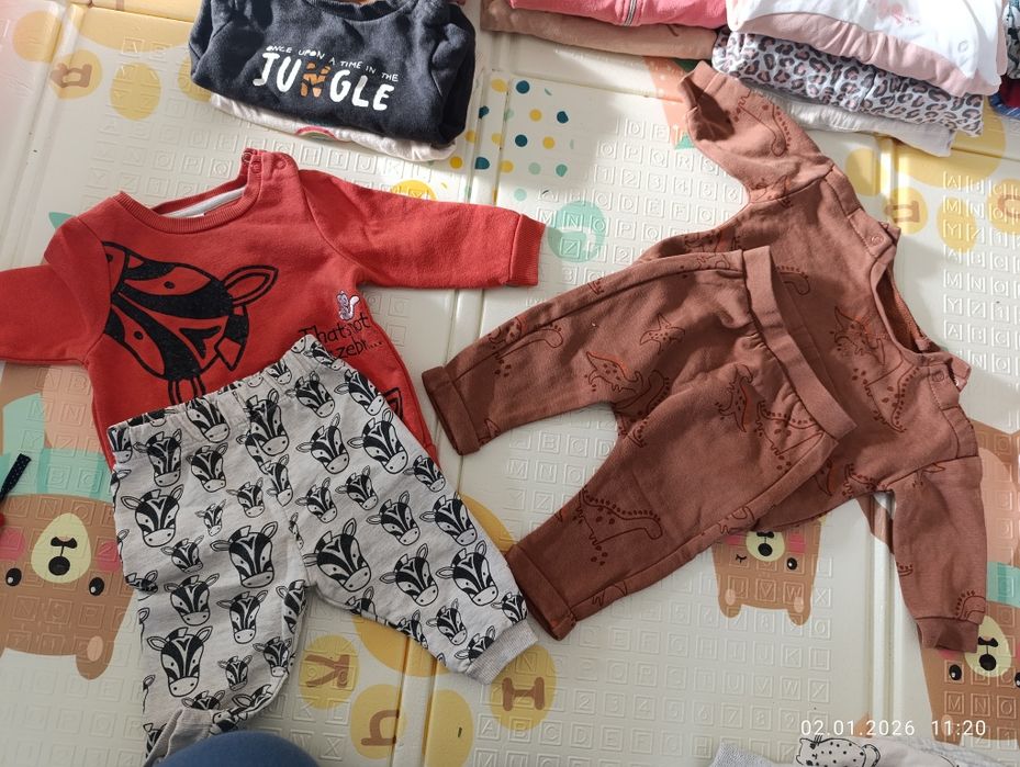 Lot haine bebeluși fetiță 3-6 luni măsura 68 iarna/primavara