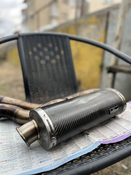 Leo vince SBK slip -on+mid pipe за Kawasaki zx6r 636 Ninja (05-06)