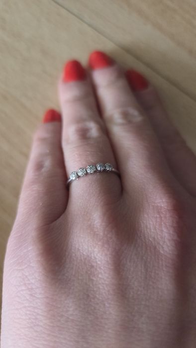 Inel aur alb 18K cu 35 diamante naturale