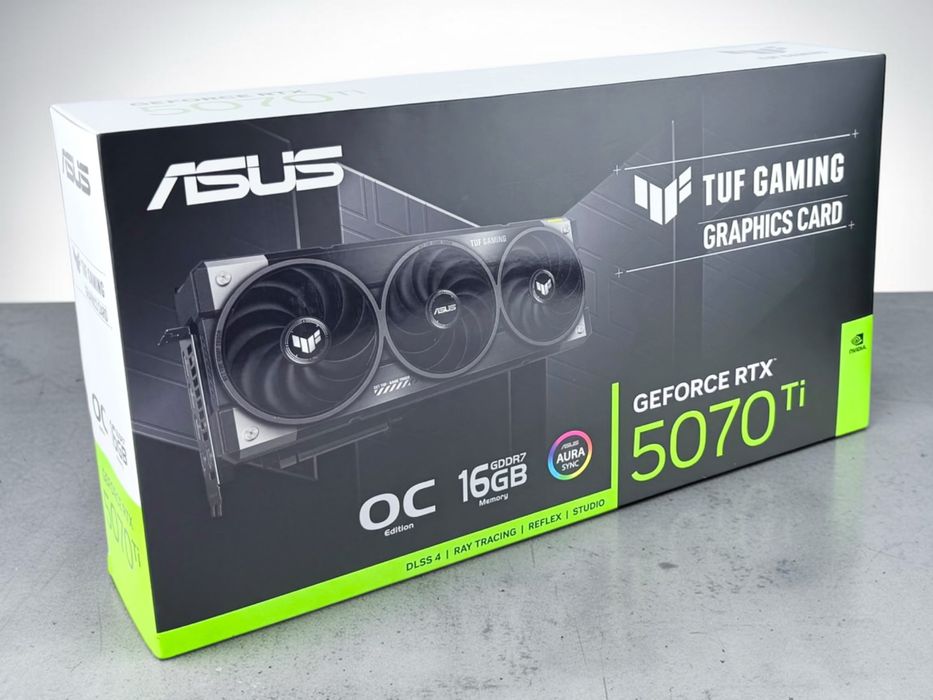ASUS TUF Gaming GeForce RTX 5070 Ti OC 16GB GDDR7 Black ЧИСТО НОВА!