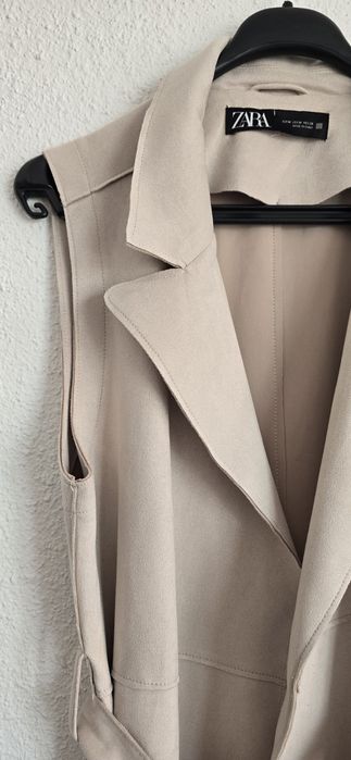 Нов. Дамски елек от изкуствен велур на   Zara