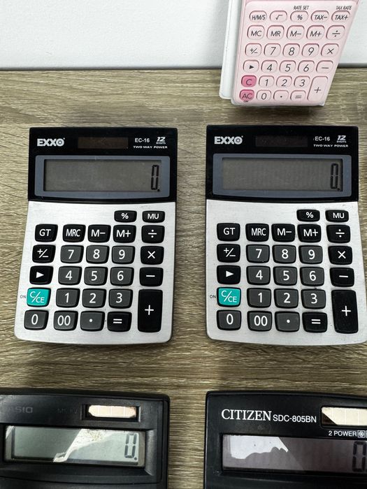 Калкулатори Casio, Citizen и EXXO – работещи