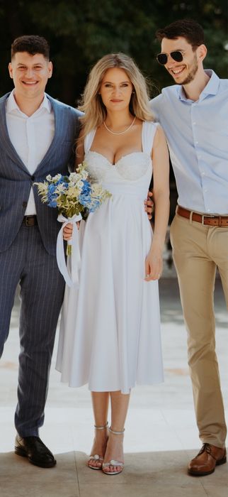 Rochie alba cununie, custom made, Poshlove