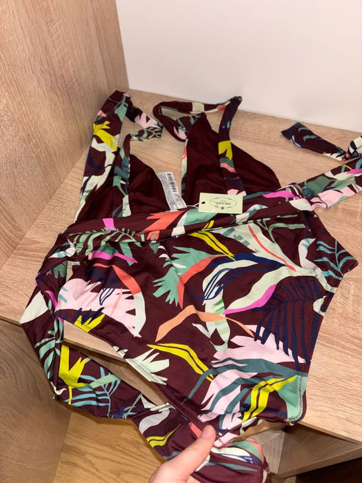 Costum de baie întreg brown tropical