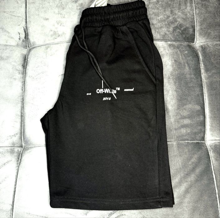 Pantaloni scurti Off White negri Premium