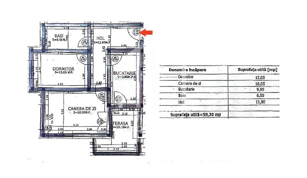 Apartament cu 2 camere, 59mp utili + balcon (10mp), etaj 1/4, Selimbar