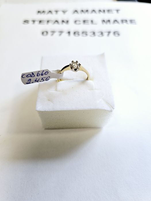 Vand inel dama din aur 14 k 2.45 g cod 660