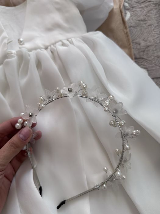 Платье 76-80см , диадема в кмоплекте