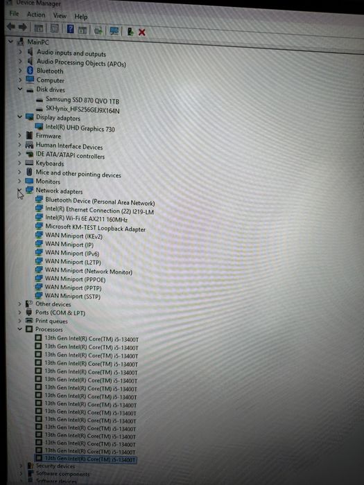 Lenovo ThinkCentre M70q Gen 4 Tiny i5-13400T / 8GB / 1.25TB NVME+ SSD