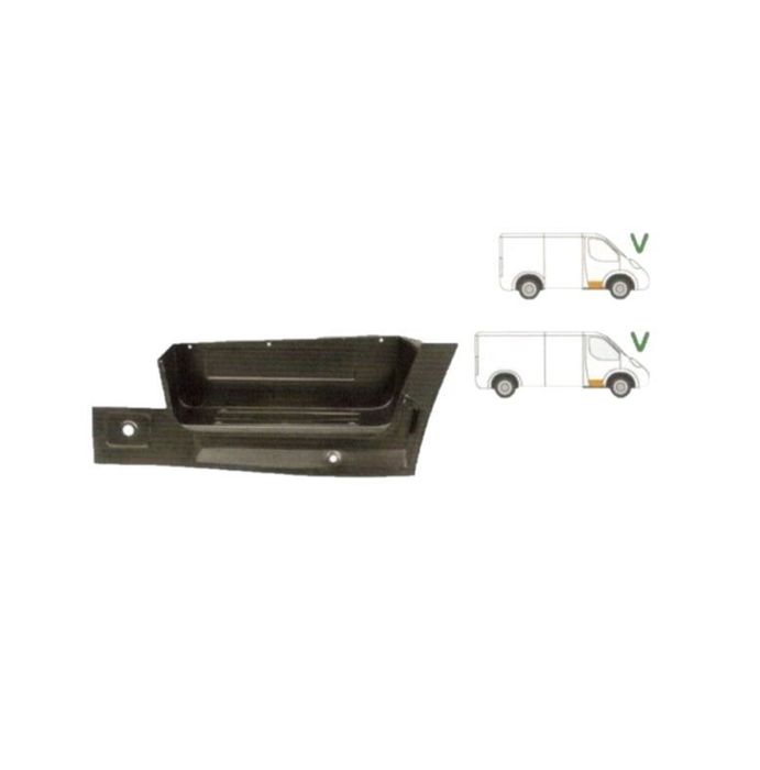 Treapta usa Ford Transit (Ve83/Ve64) 06.1992-07.2000, partea Fata Dreapta, Cu Segment Prag Interior,