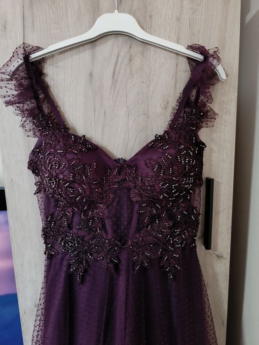 Официална рокля в цвят лилаво размер С-М