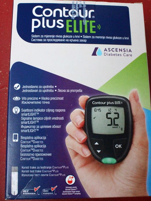 Гликомер с тест ленти Contour Plus Elite