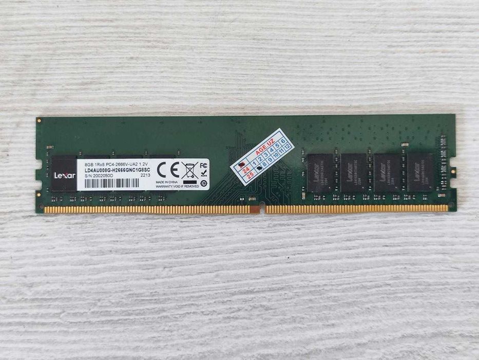 4 шт ОЗУ Lexar DDR4 8GB — отличное б/у