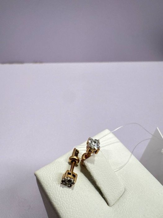 Золотые серьги пусеты #СР308772