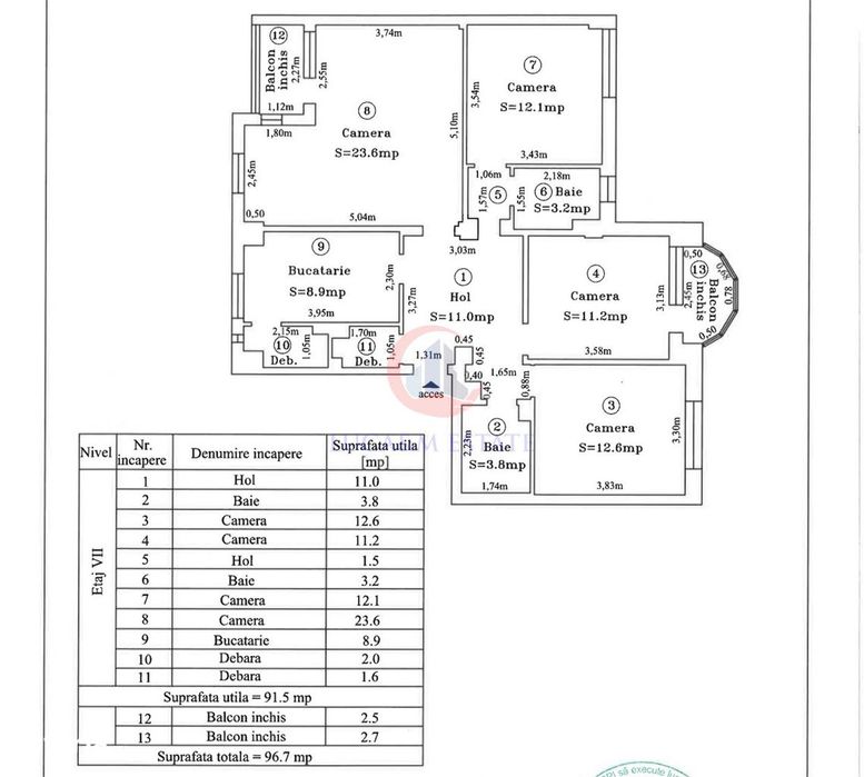 Apartament 4 camere , Zona Modern ,Bd. Simion Barnutiu ,Badea Cartan.