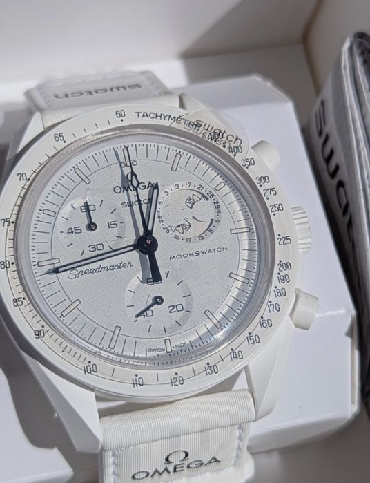 Ceas Omega Moonswatch Mission to The Moonphase Full Moon White