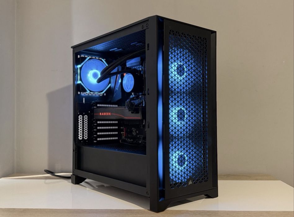 Геймьрски компютьр Ryzen 5 5600х, RX5700XT, 32GB, водно охлаждане