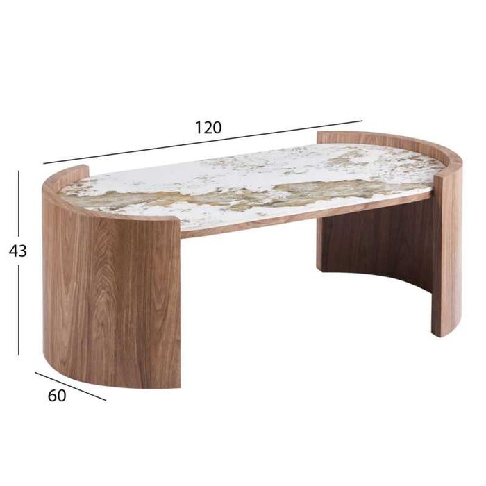 Холна маса, MARBLEх, 120х60х43см.
