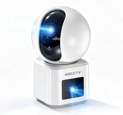 Нова Вътрешна Камера 2x2.5K PTZ 360° WiFi AI Аудио Нощно Виждане за наблюдение охрана дом