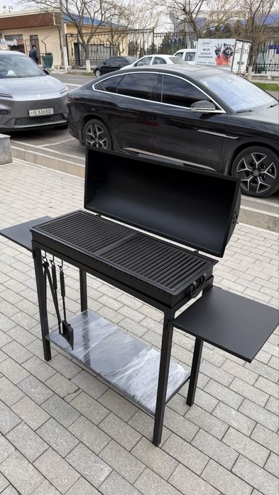 Мангал три в одном С чугунный Решетками