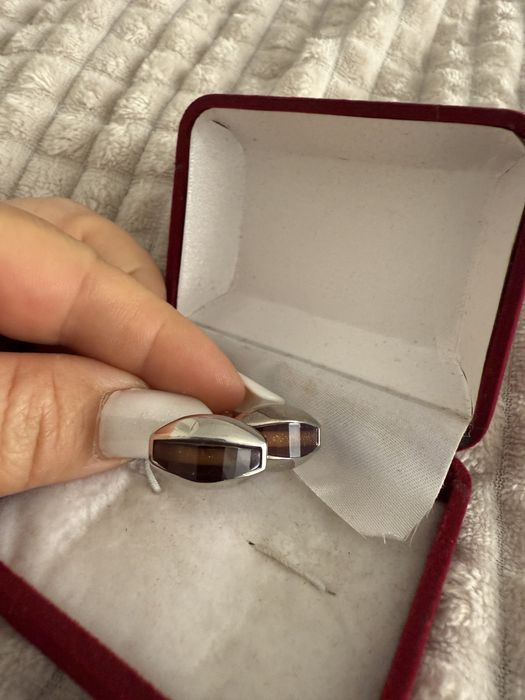 Butoni camasa culoare maro burgund