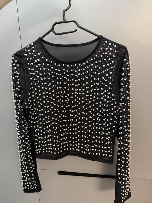 Дамска блуза с перли