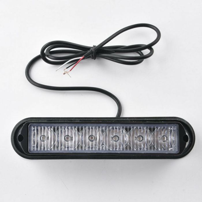 6 LED! Сигнална лампа, лед, блитз, аварийна мигаща светлина 6 диода!