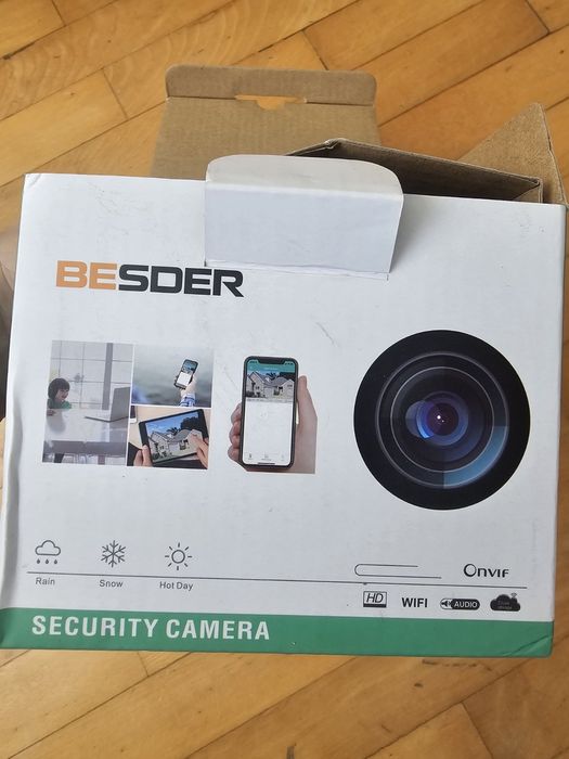 WiFi IP охранителна камера BESDER 2MP FullHD 1080p - нова, неизползван