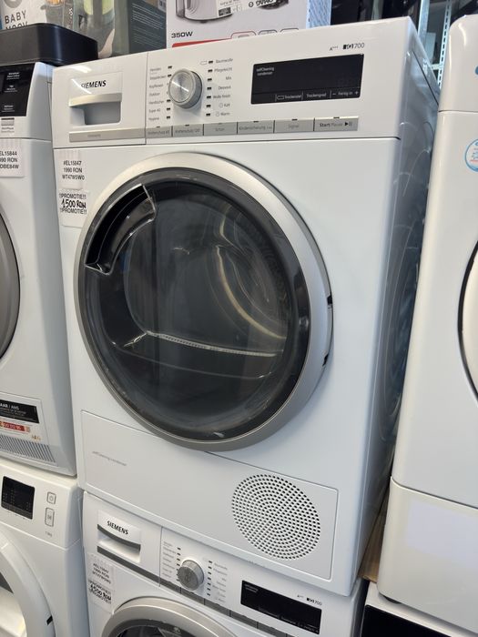 Uscător de rufe cu pompă de căldură Siemens WT47W5W0 (iQ700)