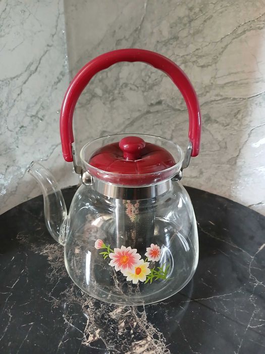 Чайник стеклянный,  новый