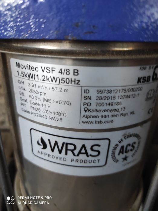 Pompă de apa verticală multietajată