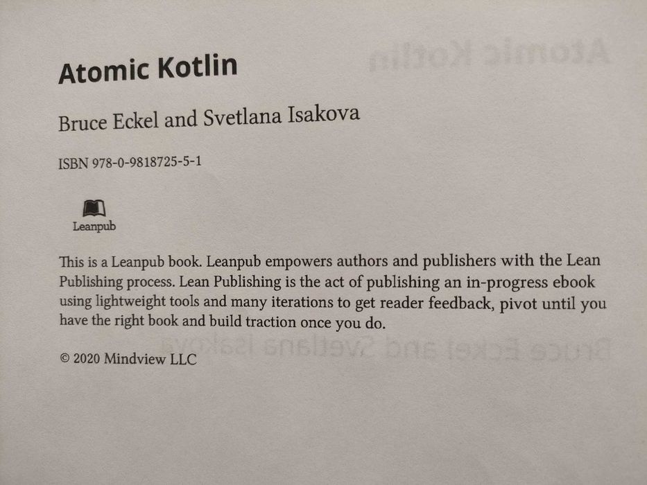 Книга Atomic Kotlin. Kotlin быстро: на англ. яз