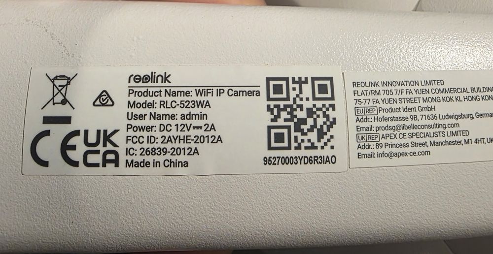Reolink RLC-523WA – 5MP Wi-Fi PTZ камера, 5x оптичен zoom, Auto Tracking