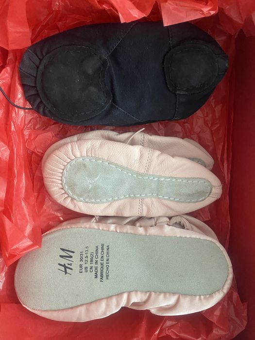 Cipici demi poante/flexibili de dans, balet, gimn h&m, decathlon