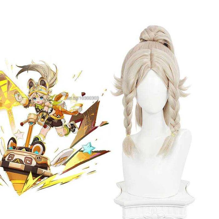 Аниме висококачествена перука Genshin Impact Kachina Cosplay