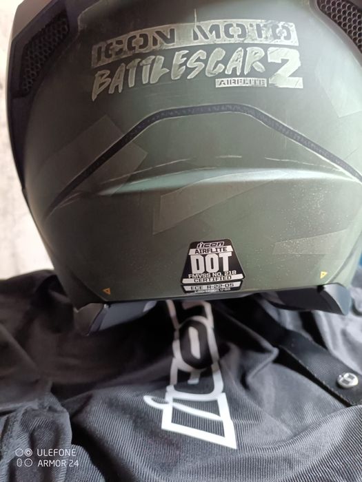 Casca moto/scuter Icon Airflite, El Centro Black/Battlescar II