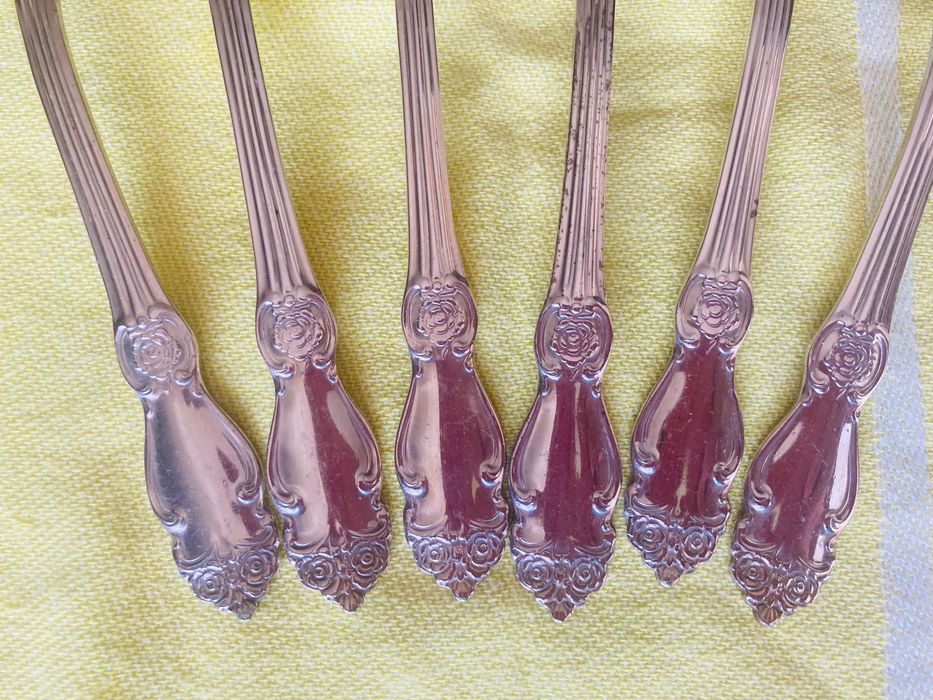 МНЦ Руски посребрени лъжици модел сребърна роза