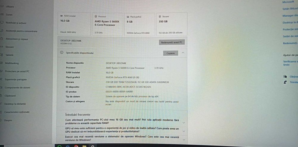 PC Gaming Ryzen 5 5600X | RTX 4060 | 16GB RAM 3600MHz | AOC 280Hz 27