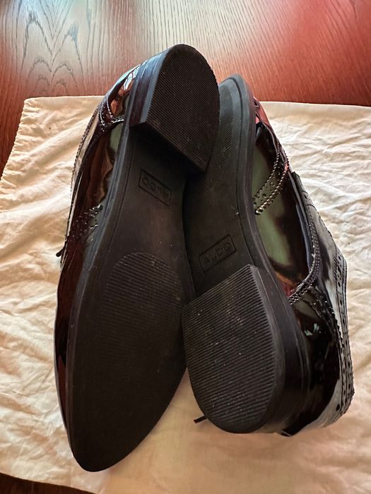 Pantofi lac Oxford, piele