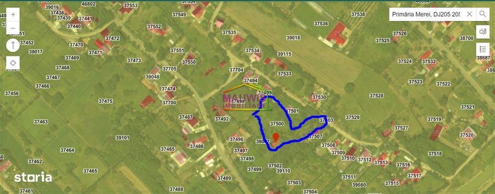 Vand Teren 1723 mp cu casa 3 camere in comuna Merei Judet Buzau