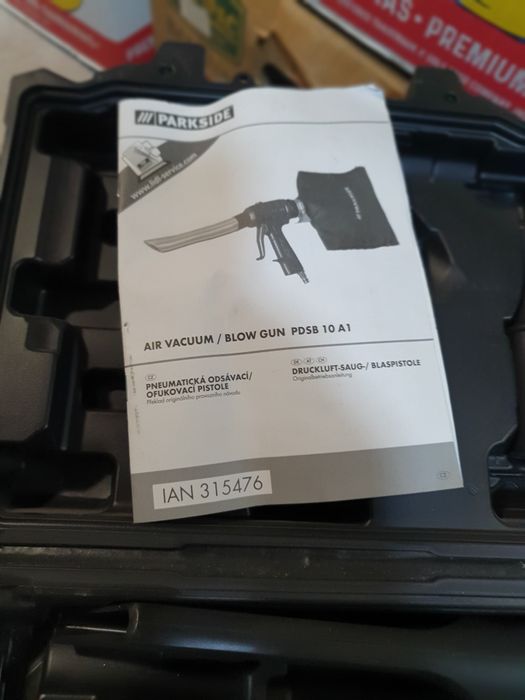 Parkside 2 в 1 въздушен пистолет и прахосмукачка Air PDSB 10 A1