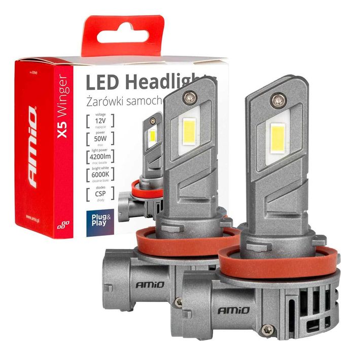 LED Крушки X5 серия Winger H8-H9-H11 6000K 50W