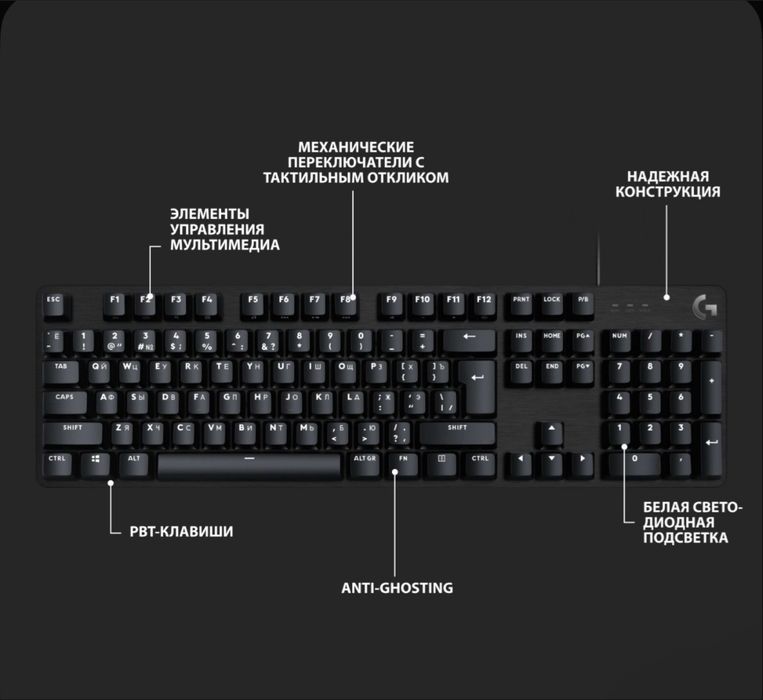 клавиатура механическая logitech g413 se