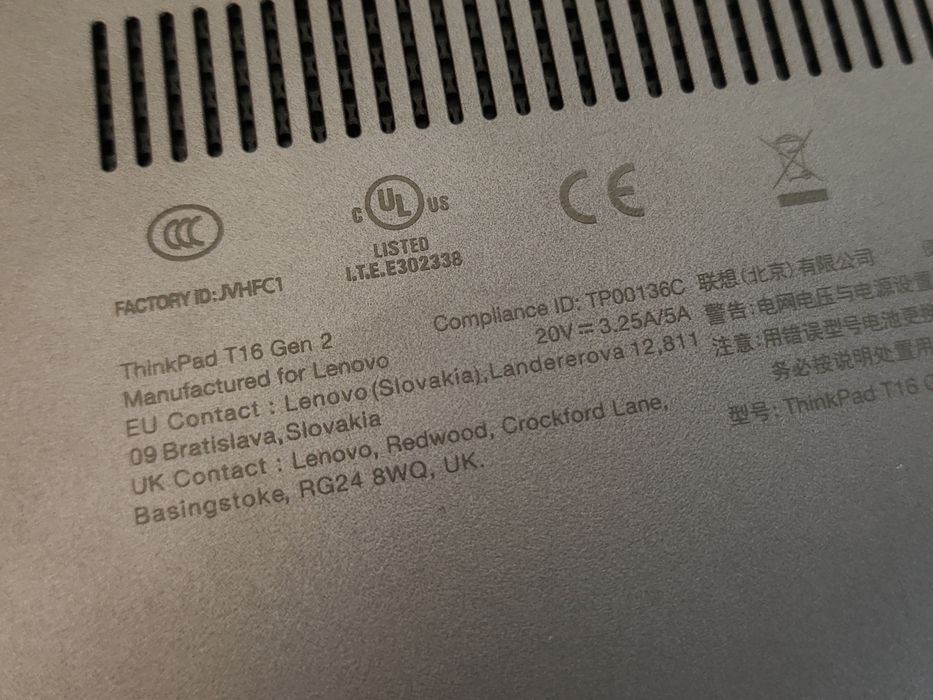 Lenovo ThinkPad T16 Gen 2 (21K7)