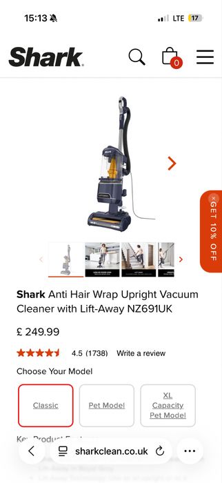 Aspirator shark, fara garantie