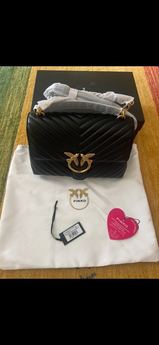 Чанта Pinko от естесвена кожа
