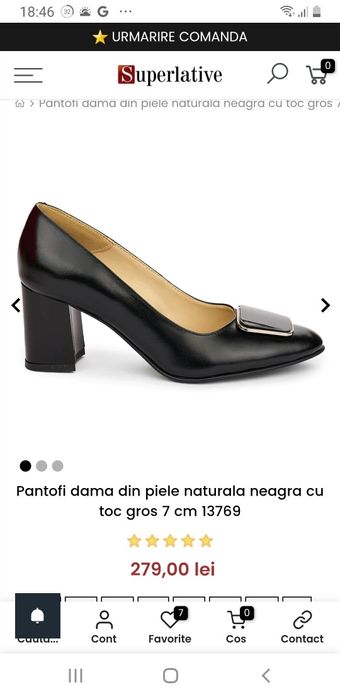 Pantofi eleganti dama piele
