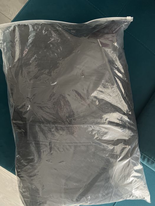 Jachetă parka neagră cu glugă cu blană Nou
